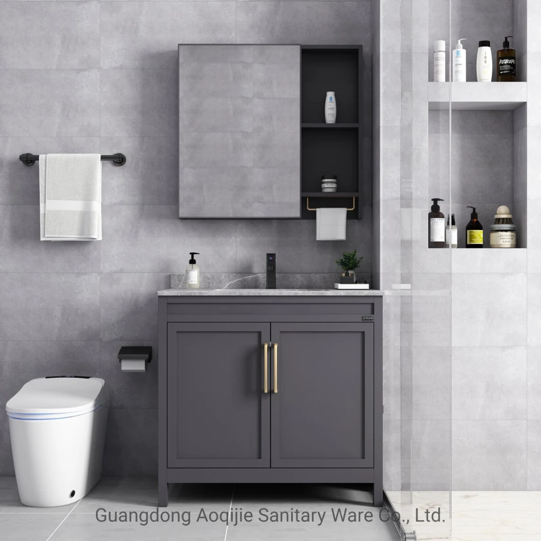 Wall Hung and Floor Mounted Aluminum Bathroom Vanity Cabinet Bathroom Mirror Cabinet Bathroom Vanities