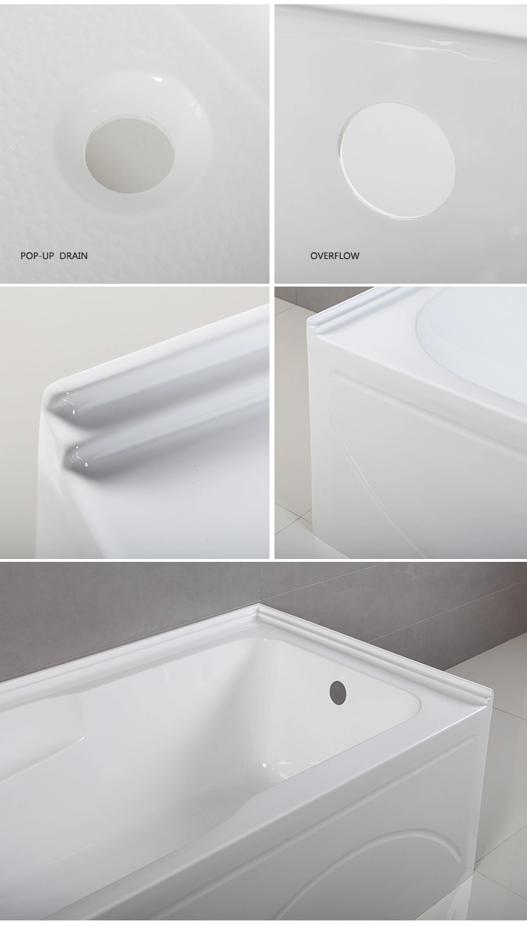 Cupc for USA Canada 60&quot; Drop in Skirted Standard Alcove Acrylic Bathtub