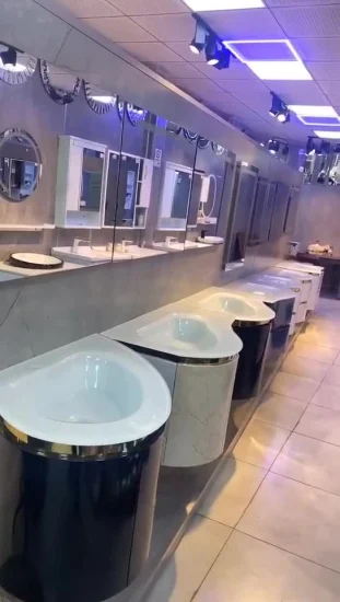 Hotel European Modern Wall Hung Bathroom Vanity