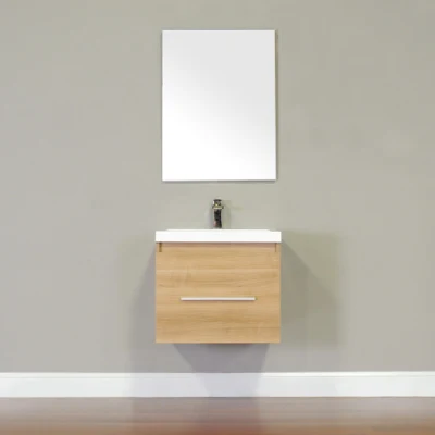 Highest Quality Bathroom Cabinet Oak Color Bathroom Furniture Wall Hung Bathroom Vanity