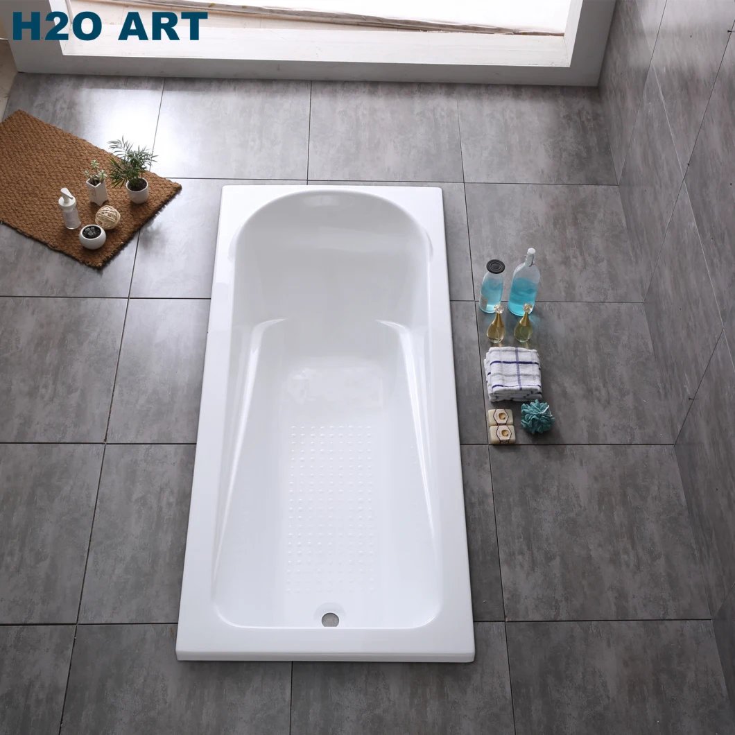 High Quality Drop in Simple Acrylic Bathtub Built in European Style