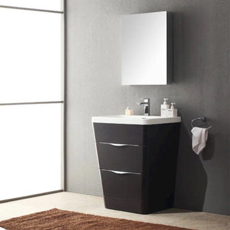 Modern Floor Mounted PVC Vanity with Medicine Cabinet Bathroom Vanity