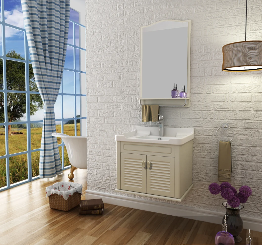 Rural Wall Floor Mounted PVC MDF Storage Toilet Bathroom Vanity