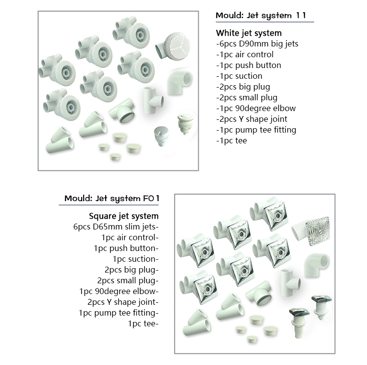 Proway New LED Whirlpool Bathtub Hydro Jet Whirlpool Component Hot Tub Accessory Jet Hydro System (jet system 4)